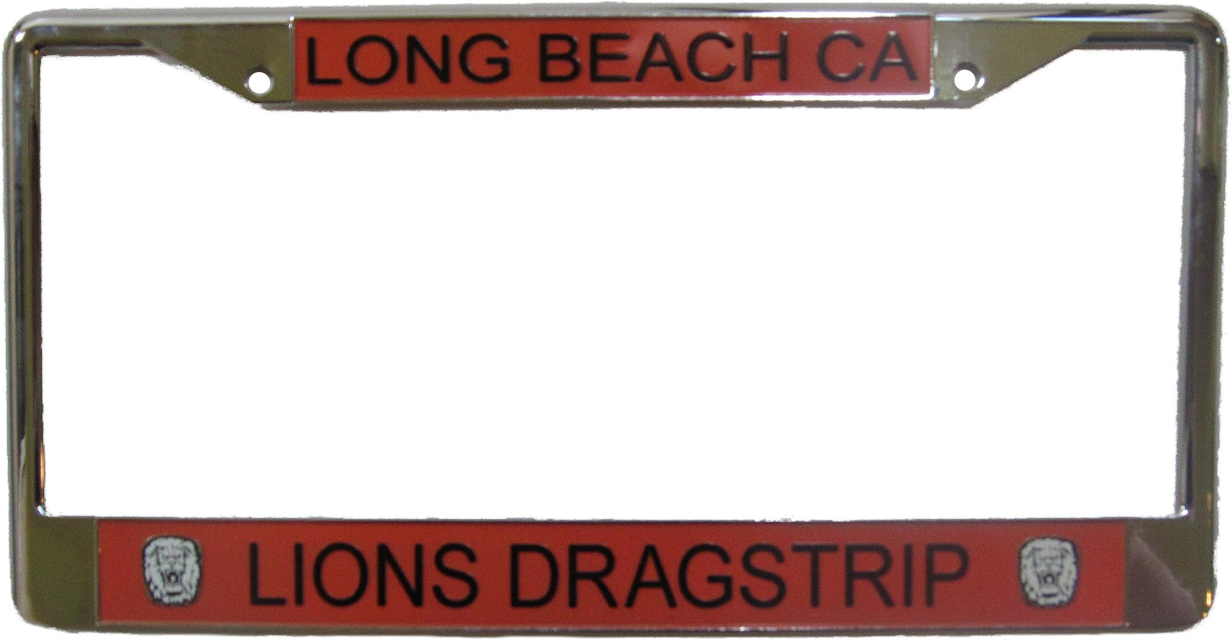 Nor Cal Speed Lions Dragstrip Long Beach, CA License Plate Frame Metal Chrome