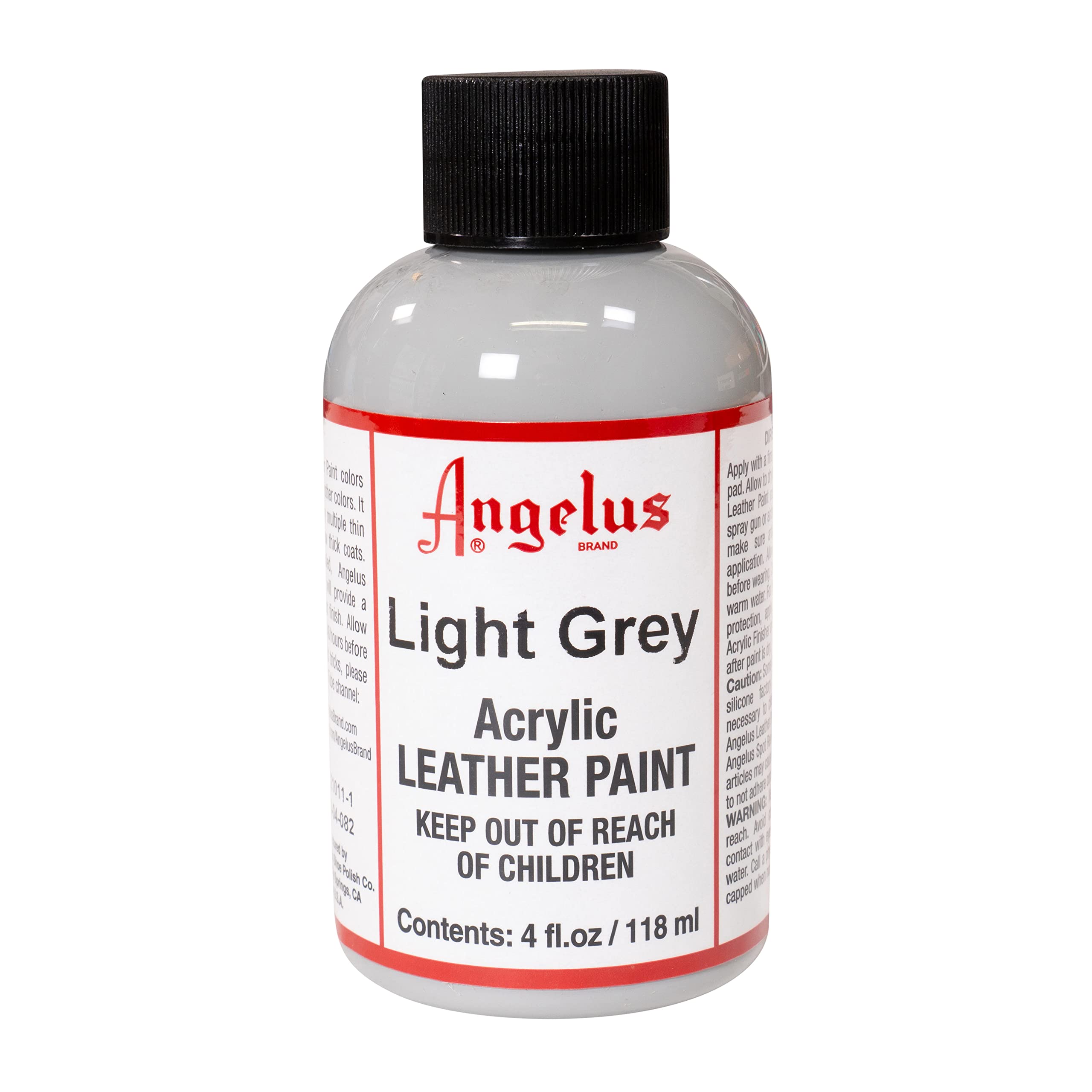Angelus Leather Paint, Light Grey, 4 Ounce jar (720-04-082)