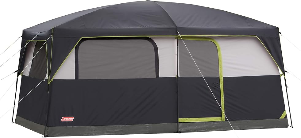 Coleman Prairie Breeze Lighted Cabin Tent, 9-Person , 84 H x 120 W x 168 D.