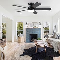 BYKISTOK Flush Mount Ceiling Fans with Lights