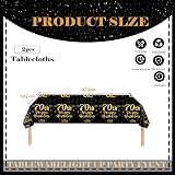 COSORO 2pcs Black Gold 70th Birthday Tablecloth 137 x 274 cm view 2