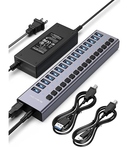 Amazon.com: Powered USB 3.2 Hub, ACASIS 16 Ports USB 3.2 Hub(8 USB