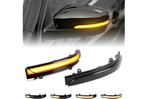 Dynamic Sequential Led Side Mirror Turn Signal Lights Indicator for 2011-2018 Volkswagen Jetta MK6 SE, for 2012-2019 VW Beetl