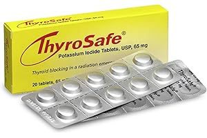 ThyroSafe 65mg Potassium Iodide Tablets (20 Pack) - Protects Your Thyroid from Nuclear Radiation Exposure