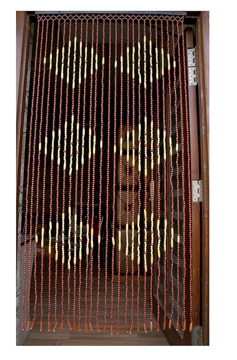 Buy Natural Bamboo Wood Beaded Curtain 27 Strands Handmade High