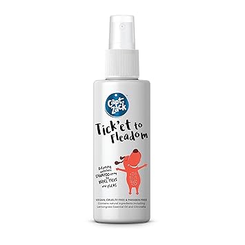 Captain Zack - Ticket to Fleadom, Dry Shampoo for Dogs, Repel Ticks, Fleas and Maintain Healthy
