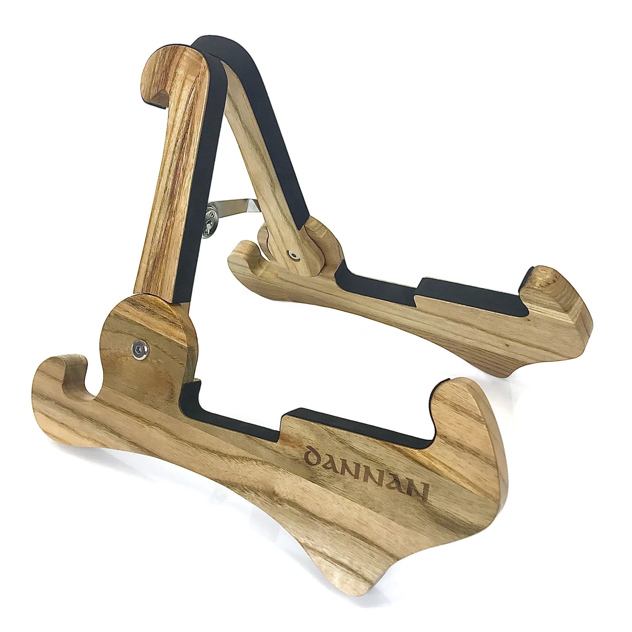 1to1 Music Foldable Wooden Guitar Stand by Dannan in Light Walnut