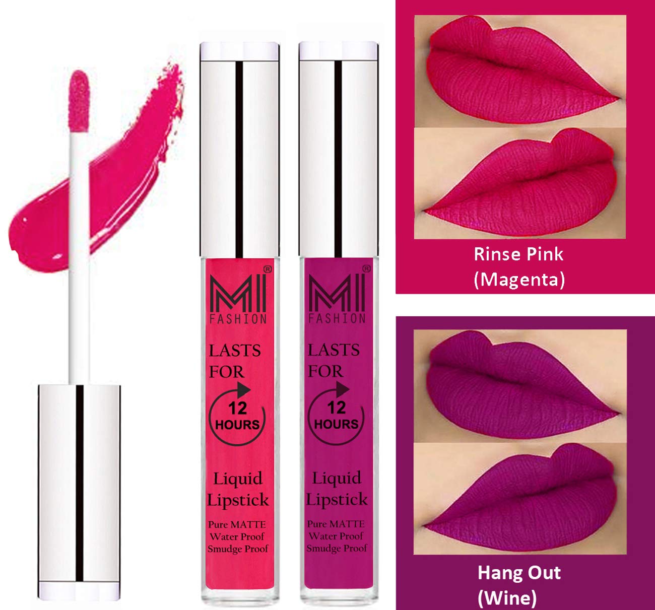 magenta lipstick
