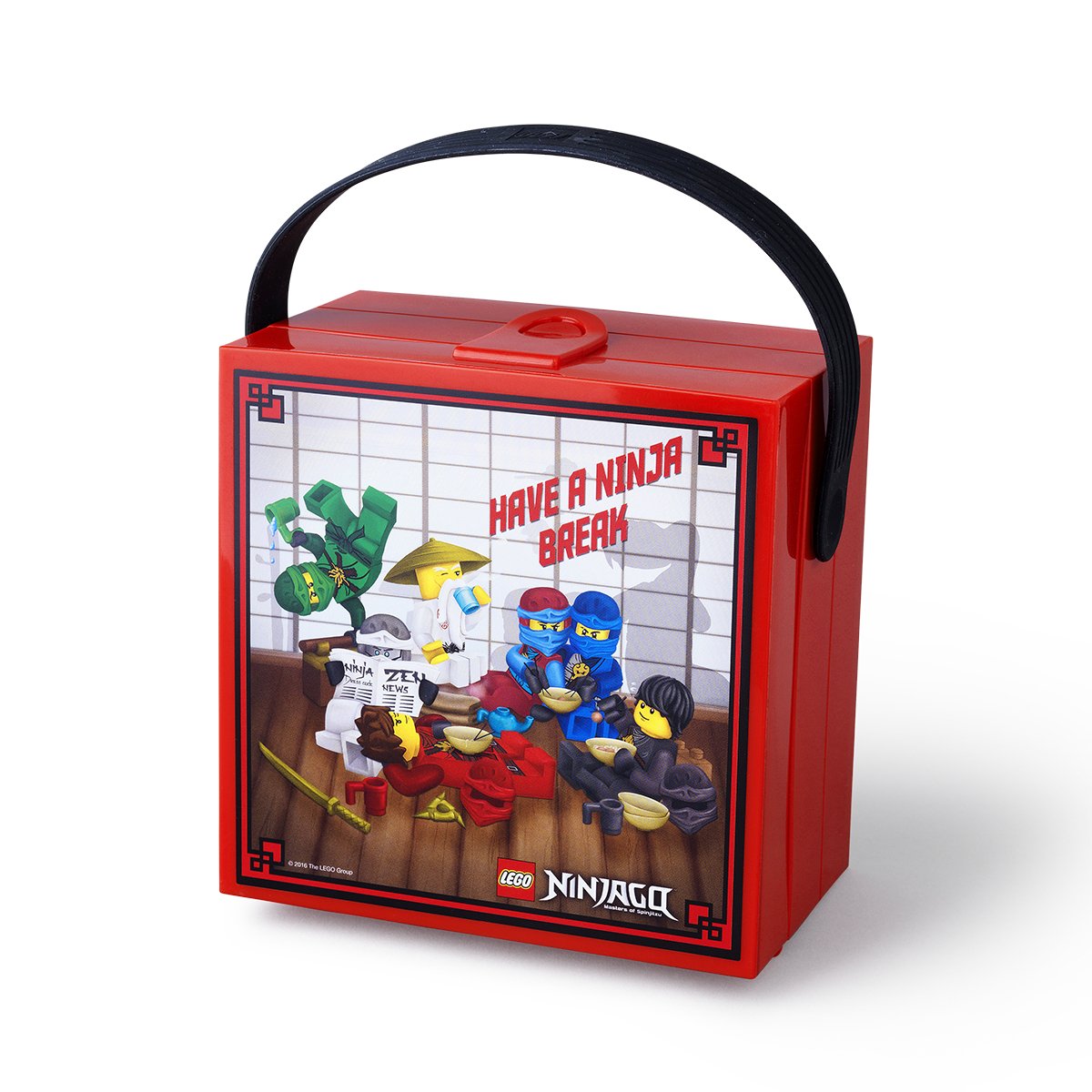 LEGO Ninjago Lunch Box with Handle, Red