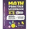 Math Practice Workbook Grades 4-5: 1000+ Questions You Need to Kill in Elementary School by Brain Hunter Prep (Arithmetic, Algebra, Geometry, ... more in Kill It Series by Brain Hunter Prep)
