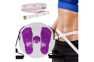 PERFECT LASER Ab Twist Waist Disc Board,1 PCS Upgraded Adjustable Waist Trainer Twisting Disc with Handles and 1 PCS Leather Tape Measure Multi-function Home Fitness Foot Massage