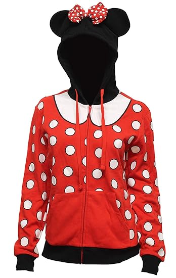 Minnie mouse hoodie with ears adults Clearance