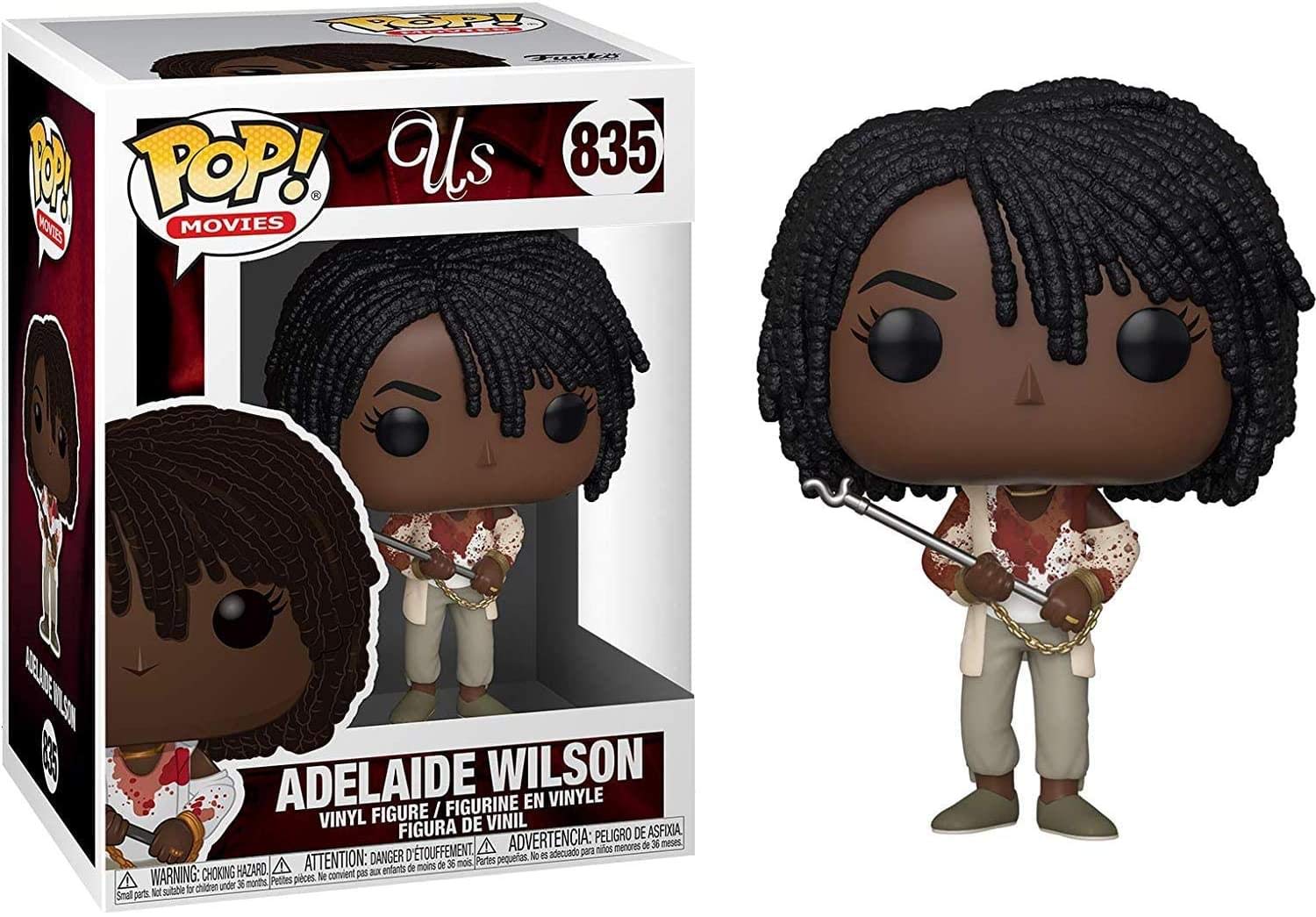 Funko POP! Movies: Us-Adelaide Wilson - 1/6 Odds for Rare Chase Variantains & Fire Poker - Collectable Vinyl Figure - Gift Idea - Official Merchandise - Toys for Kids & Adults - Movies Fans