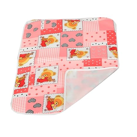 Kuber Industries Baby Waterproof Sheets Plastic & Cotton Foam Cushioned Sleeping & Changing Mat - Set of 2