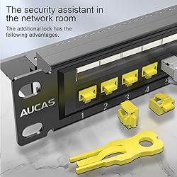 12pcs RJ45 Port Lock with 1Keys, Locking RJ45