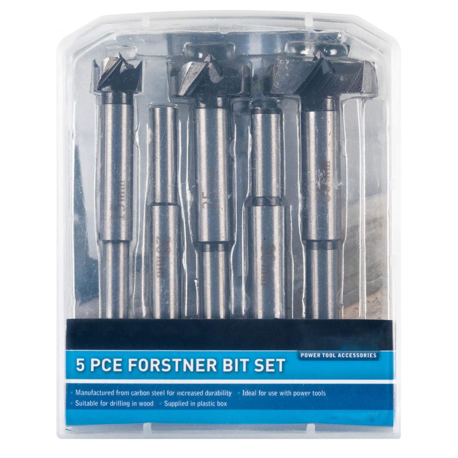 Blue Spot Tools 20500 Metric Hinge/Forstner Bit Set, Bronze, Set of 5 Piece