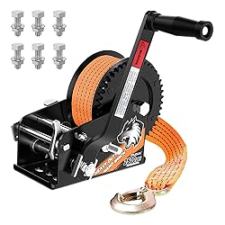 Truqual 2500LB Boat Trailer Winch, Heavy-Duty