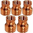Supply Giant DDGA0120-5 Female Adapter Reducing Fitting Sweat x FIP Connections, 1/2 X 1/4, Copper