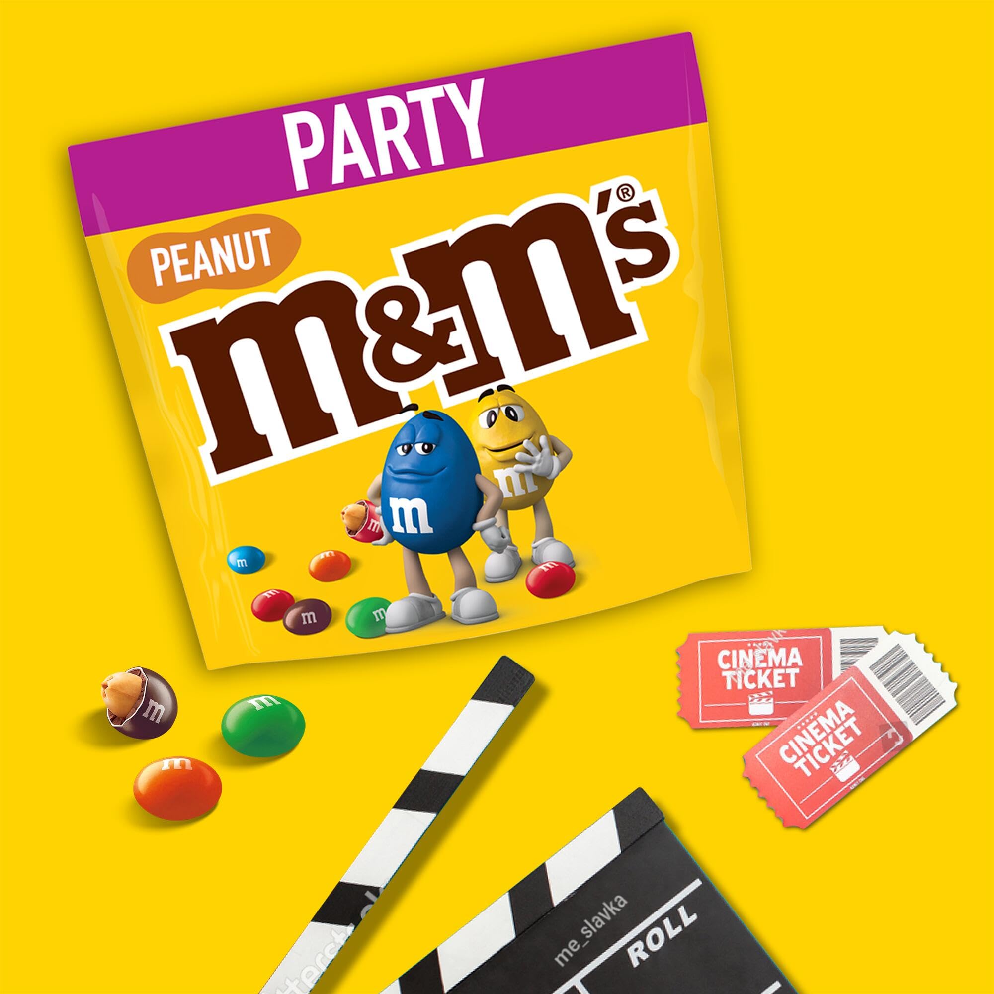 M&M’s Peanut Großpackung Schokolade, Knackige Schokolinsen mit bunter Zuckerhülle als Süßigkeiten, Party-Mix, 1 x 800 g, Für Weihnachten oder als Adventskalender Süßigkeiten 4