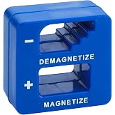 MeasuPro Screwdriver Bit Magnetizer &amp; Demagnetizer Tool, Blue, Handheld | Charges &amp; Reverses Drill Tips, Sockets, Nuts &amp; Bolts; Pocket-Size Degausser for Precision Work &amp; Jewelry Repairs