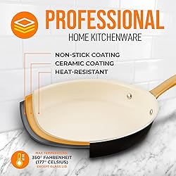 NutriChef 10" Medium Ceramic Fry Pan - Non-Stick