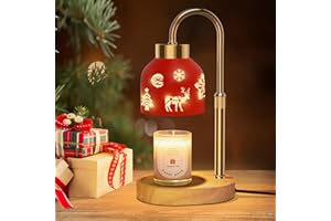 Lukasa Christmas Gifts, Christmas Candle Warmer Lamp, with Timer and Dimmer, Adjustable Height Candle Lamp, Wax Melt Warmer for Scented Jar Candles, Christmas Gifts for Women Mom Girls Teens Adults