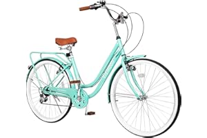 EISYROOD 26 Inch Beach Cruiser Bike for Women, Hybrid Cruiser Bike with 7 Speed, Adjustable Seat, Lightweight Women Beach Cruiser Bike with Anti-Skid Tires, V-Brakes