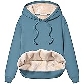 Yeokou Women's Winter Hoodies Pullover Sherpa Fleece Warm Heavyweight Sweatshirt