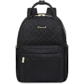LOVEVOOK Mini Backpack Purse for Women, Cute Small Fashion Daypack, Light Weight, Water Resistant, Black Quilted