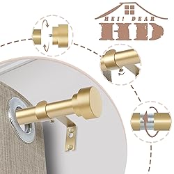 HEI! DEAR Gold Curtain Rods 48 to 84 Inch(4-7FT),1