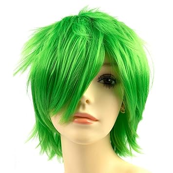 Amazon Com Modernfairy Anime Wig Green For Cosplay Party