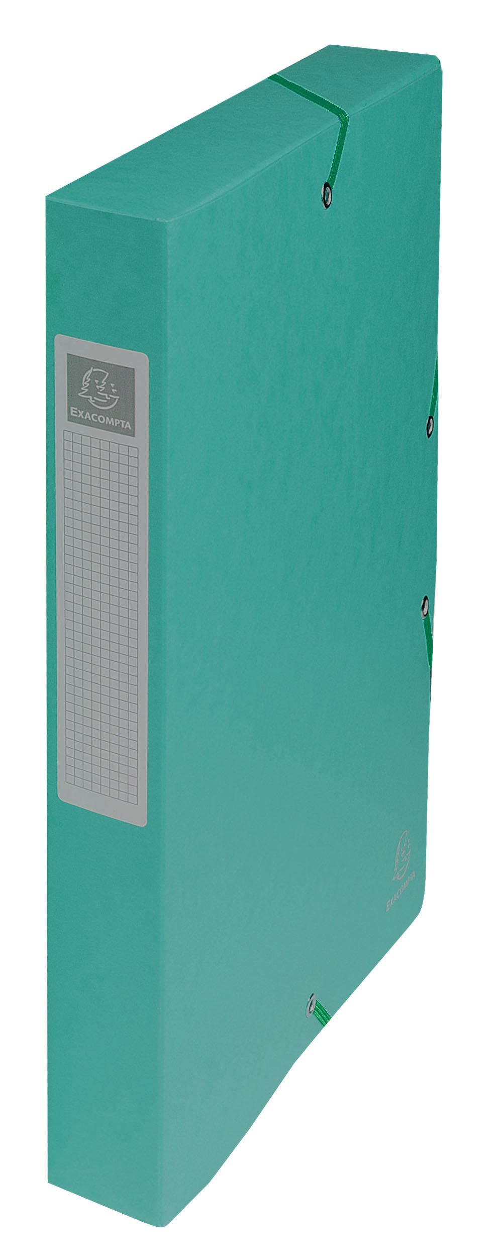 Exacompta - Ref 50403E - Pressboard Filing Box - 250 x 330mm in Size, Suitable for Holding A4 Documents, 4cm Spine, 600gsm Genuine Pressboard, Spine Label - Green