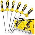 TARIST 6PCS Chainsaw File with Handle - Includes 5/32", 3/16", 7/32" Round Files, Professional Chain Saw Sharpening Files