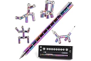 HKDGYHON Toy Pen, Decompression Magnetic Metal Pen, Multifunction Writing Magnet Ballpoint Pen, Gift for Kids or Friends (Colorful)