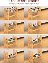 Vantic Large Elevated Dog Bowls Adjustable Raised Feeding Station with 2 view 3