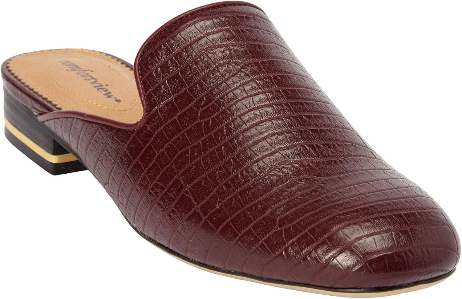 Wide Width Bella Mule by Comfortview | Slides and Mules from Roamans | Women's mules & clogs 