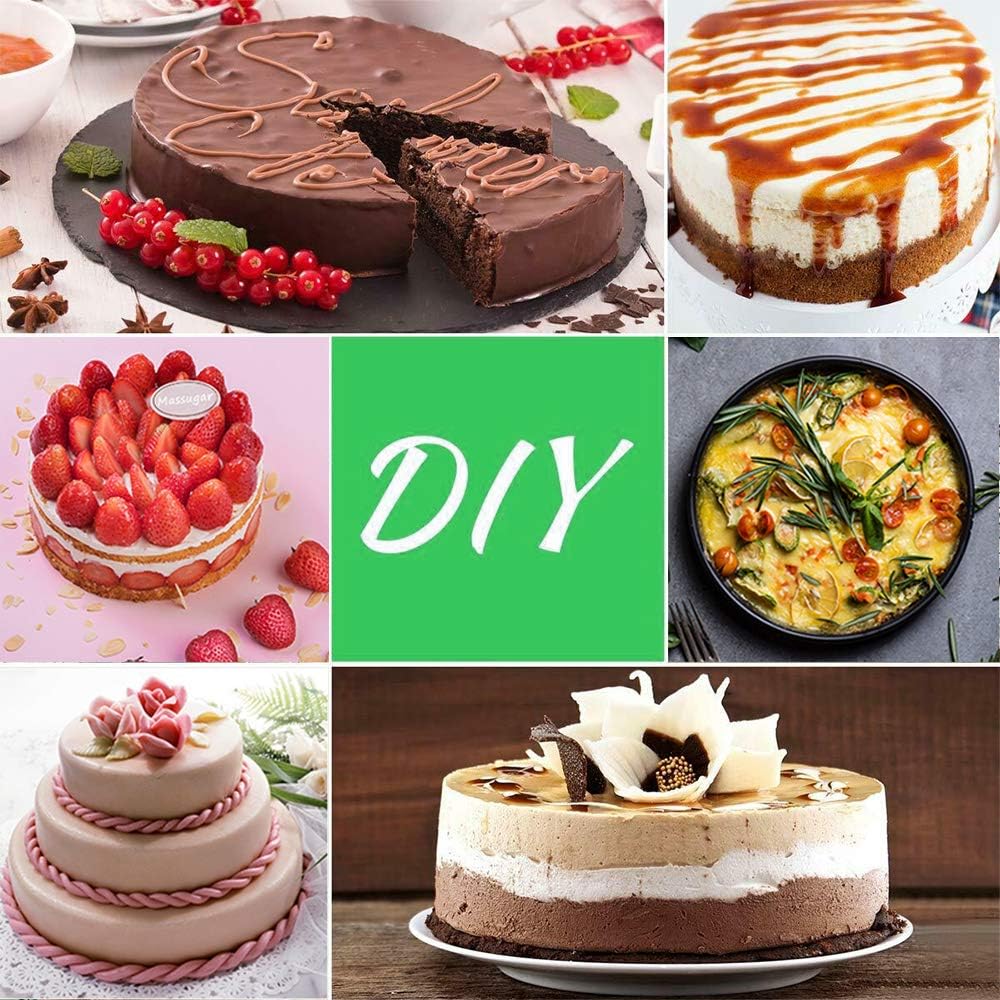 3Pcs Springform Pan set Non-stick Leakproof 4"/7"/9" Cake Pan Leakproof Round Baking Pans with Quick Release Latch and Removable Bottom, Wedding Party Cake Bakeware Set: Kitchen & Dining