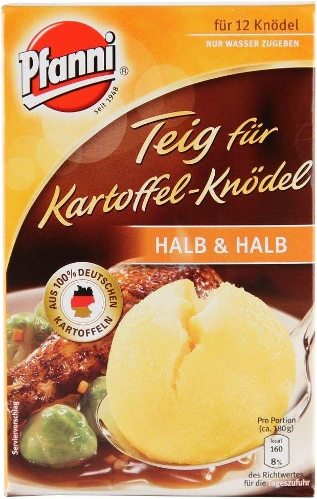 German Pfanni Dough for potato dumplings half & half - 1 x 12 pieces
