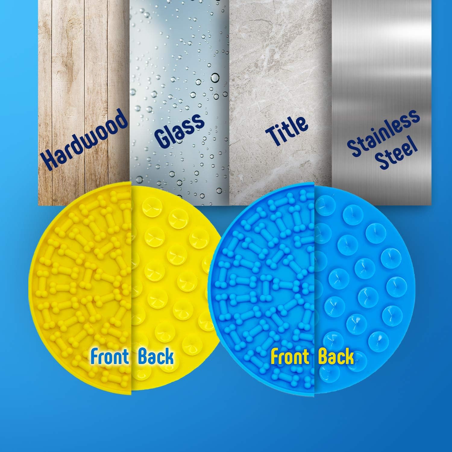 SIMYAH Dog Lick Mat Grooming Brush - Bathing Lick Mat for Dogs Bath Scrubber Licking Pad for Dog Wash with Strong Suction Grooming Dog Bathing and Slow Feeder Dog Trainer
