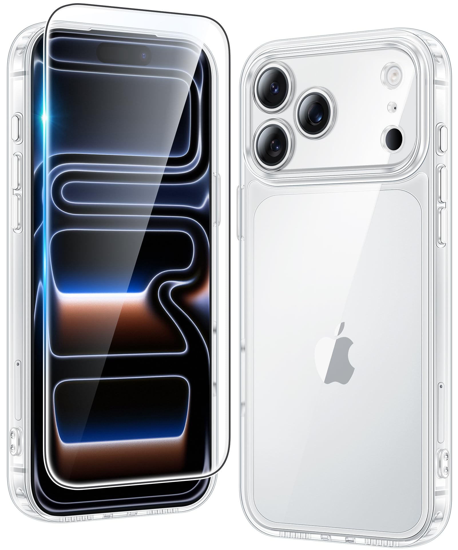 Photo 1 of FNTCASE for iPhone 17 Pro Case: Clear Military Grade Drop Protection Anti Yellowing Cell Phone Cover - Rugged Shockproof Protective Bumper Transparent Phonecase