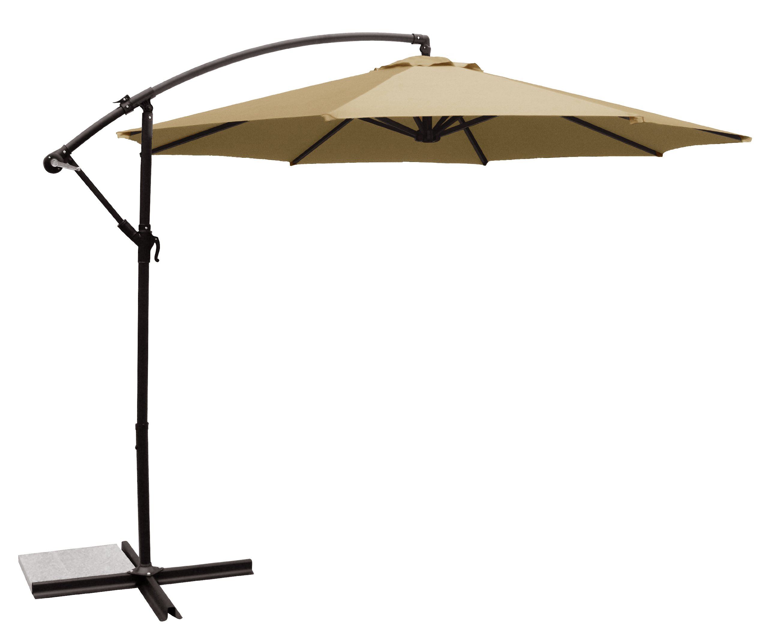 South Mission Deluxe Natural 10 Offset Outdoor Patio Umbrella Outdoor Sand Buy Online In Aruba At Desertcart