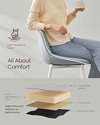 VASAGLE Bar Stools Set of 2, Bar Height Bar Stools