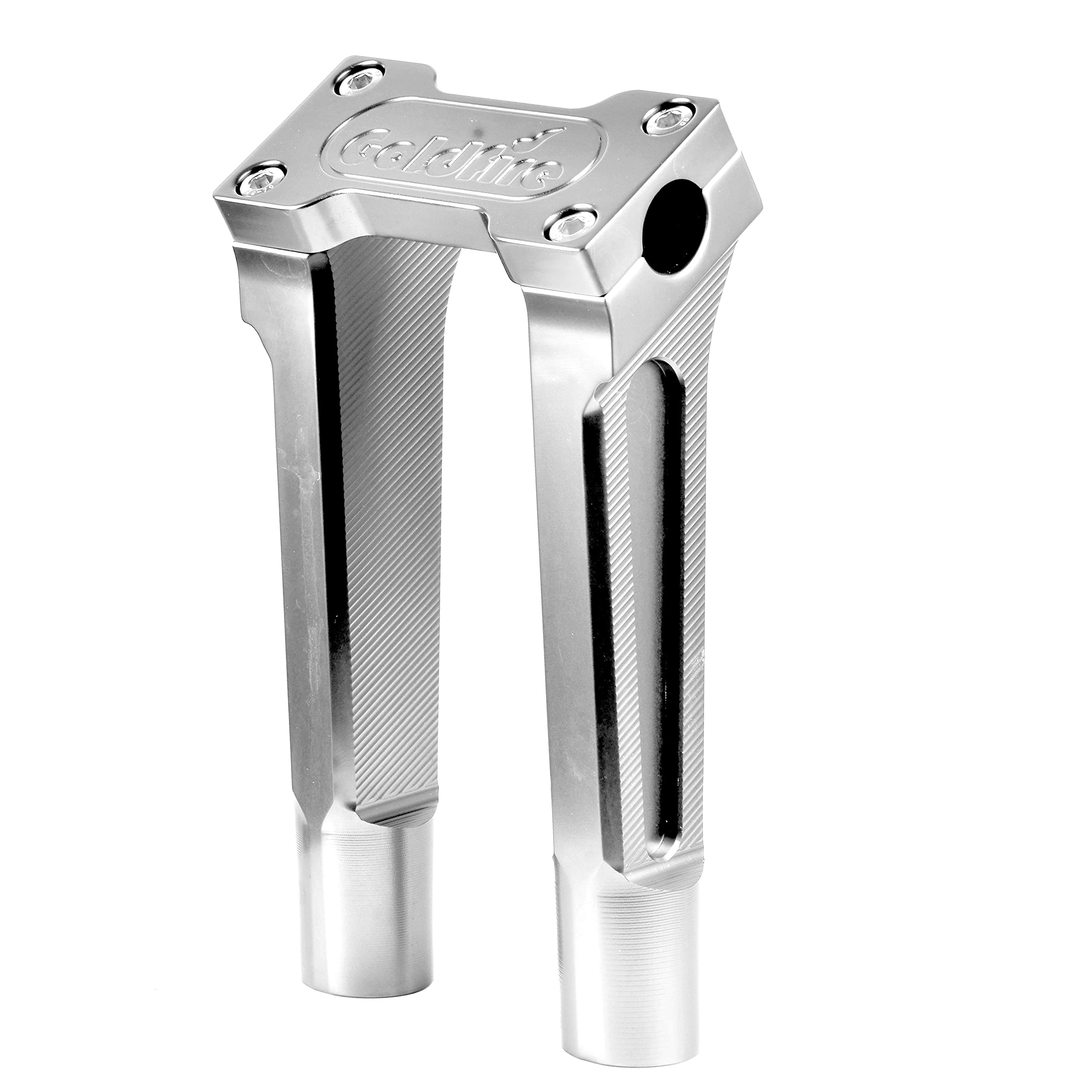 Photo 1 of Goldfire Motorcycle Handlebar Risers, 8" Straight Challenger Riser Extension Kit, 1'' Handle Bar Risers Fit for Harley Dyna, Sportster, Low Rider,Street bob (8" Chrome)