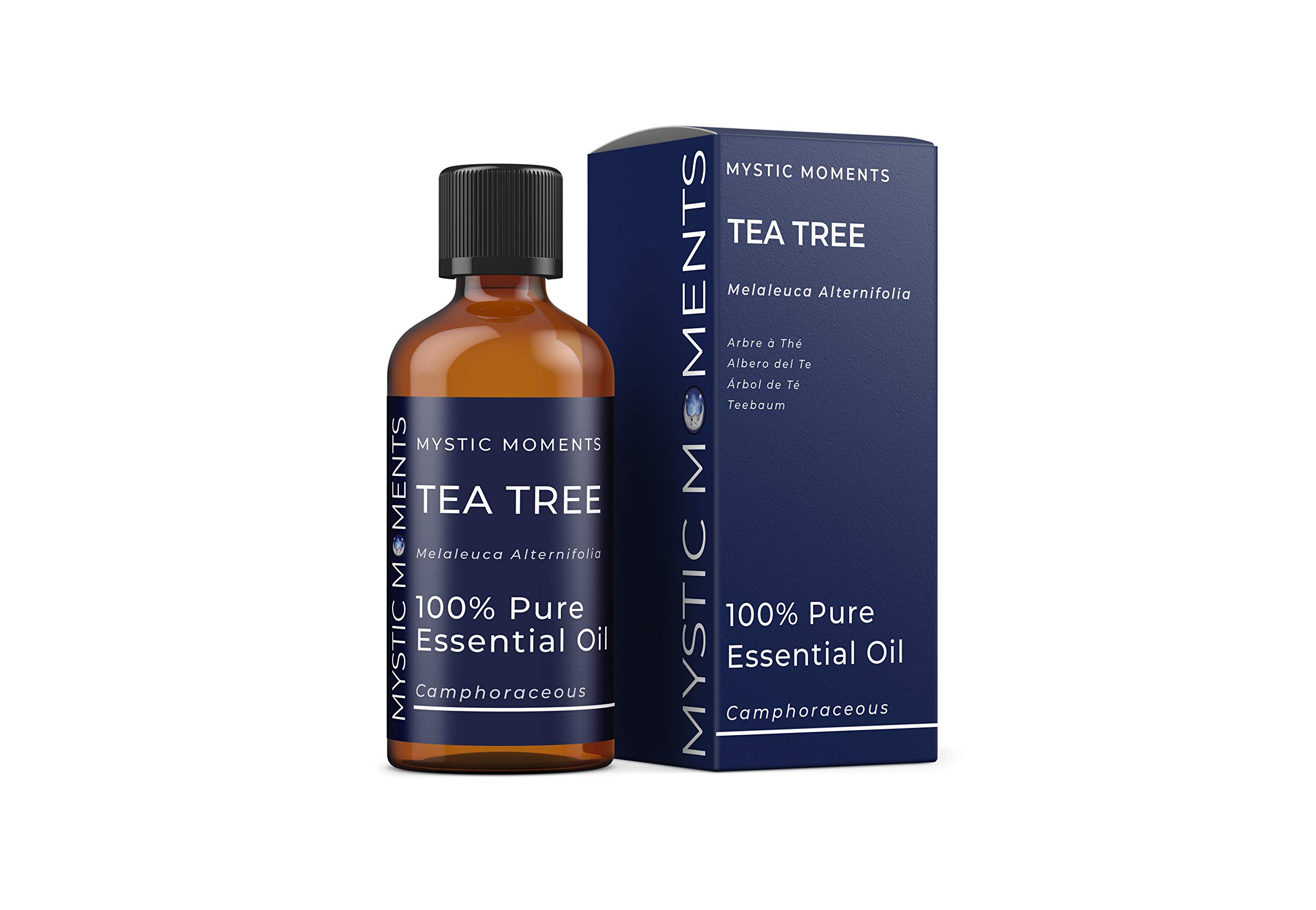 Mystic Moments | Tea Tree Essential Oil 100ml (Melaleuca alternifolia) | Fresh Herbaceous Cleansing Aroma | Purifying & Refreshing Scent for Diffusers and Aromatherapy