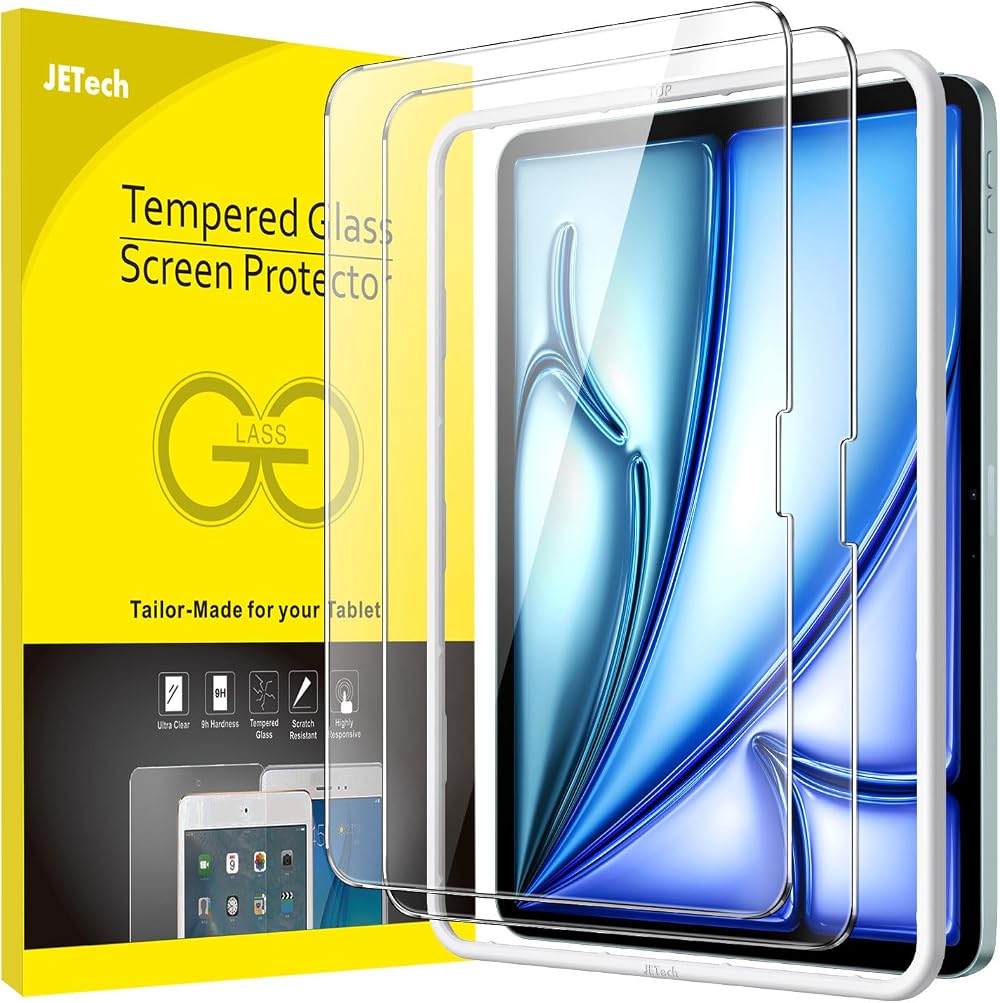 JETech Screen Protector for iPad Air 11 inch M4/M3/M2 2026 2025 2024 2-Pack
