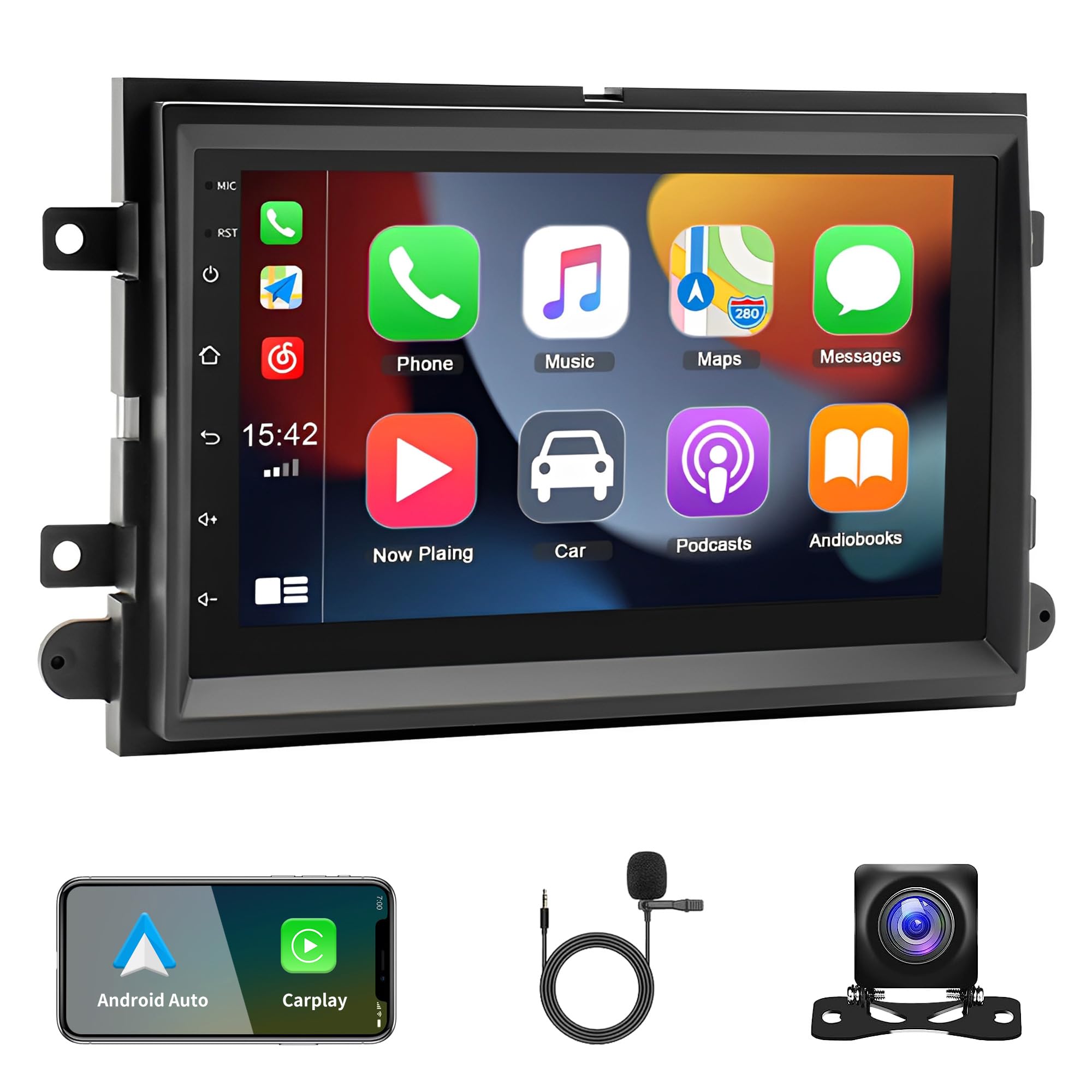 Photo 1 of Car Stereo Radio for Ford F150 F250 F350 2004-2014, 7" Touchscreen Android 13 Car Radio Stereo with Wireless CarPlay Android Auto GPS Navigation WiFi Bluetooth SWC DSP FM Backup Camera Mic