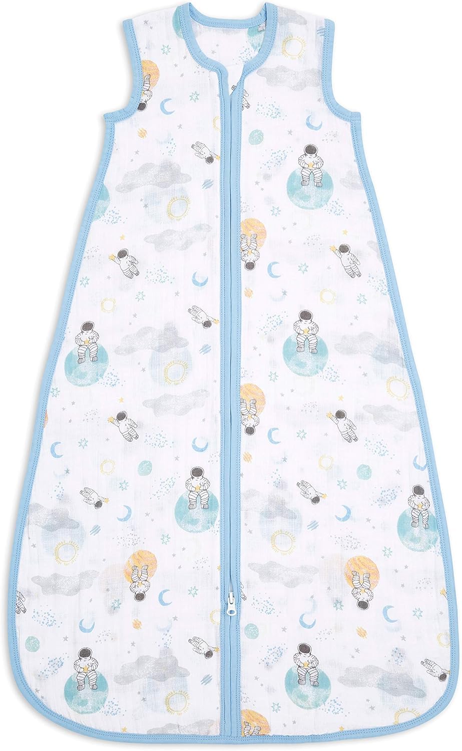 aden + anais essentials Baby Sleeping Bag, 100% Cotton Muslin, Wearable Swaddle Blanket for Girls & Boys, Newborn Sleep Sack, TOG Rating 1.0, 0-6 Months, space explorers