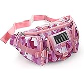 ArcEnCiel Tactical Fanny Pack for Men Women Waist Bag Hip Belt Outdoor Hiking Fishing Bumbag with Patch
