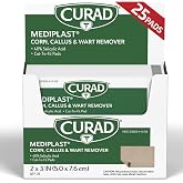 Curad - CUR01496 Mediplast (25 Pads) Corn, Callus, & Wart Remover, 40% Salicylic Acid Pads for topical removal of corns, call