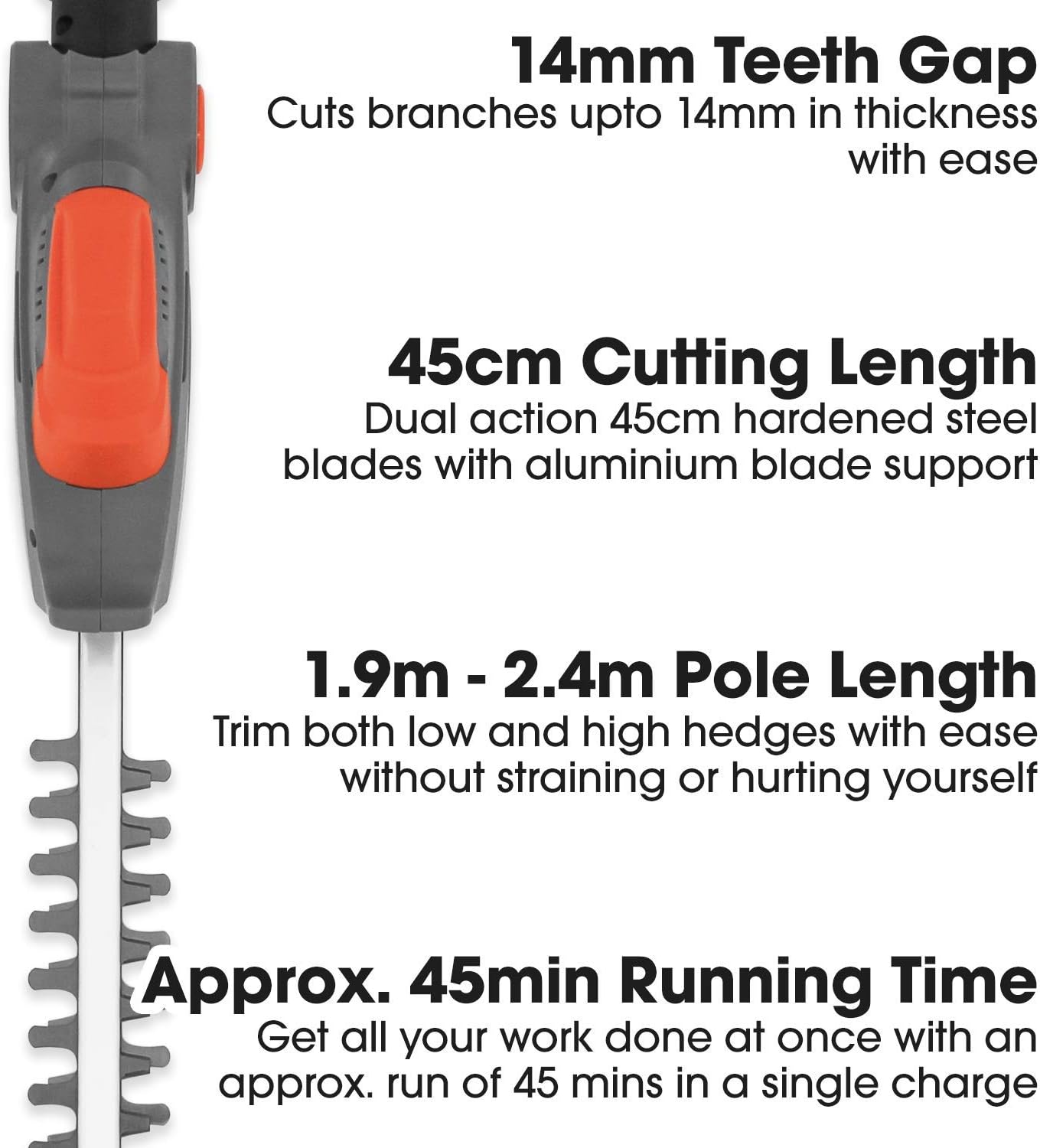 terratek cordless hedge trimmer